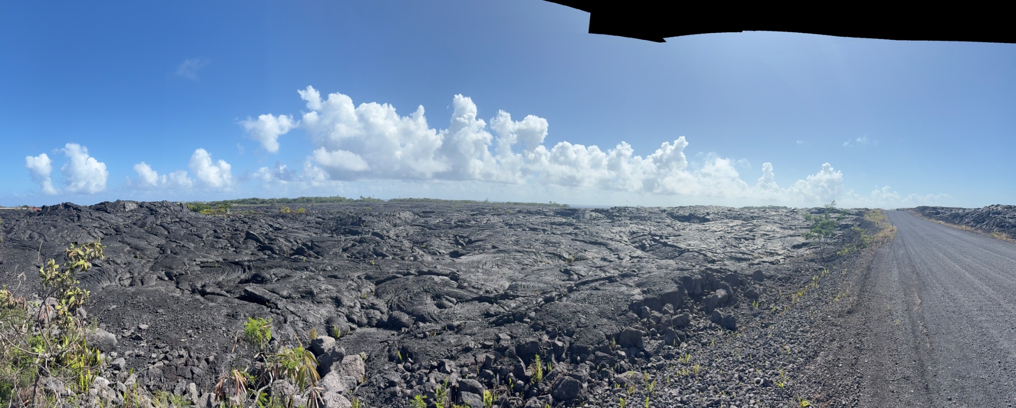 The rough lava landscape of Ocean View