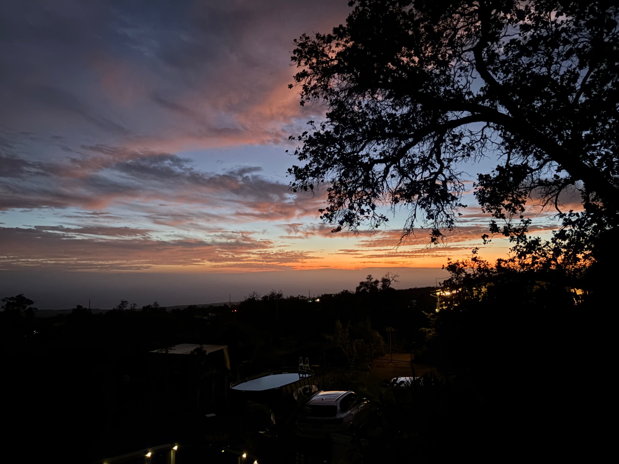 Sunset over Ocean View, Hawaiʻi